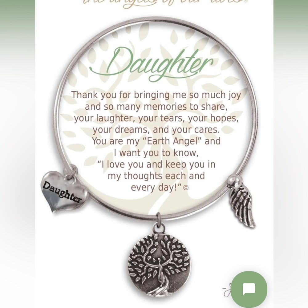 Earth Angel Daughter: Charm Bracelet Antique Silver
